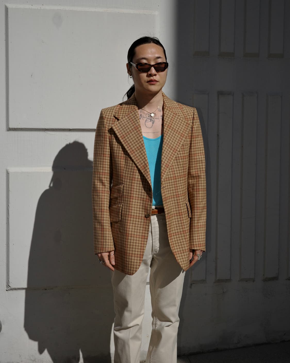70s Pierre Cardin 부티크라인 빅 노치드라펠 테일러 자켓 상품이미지8