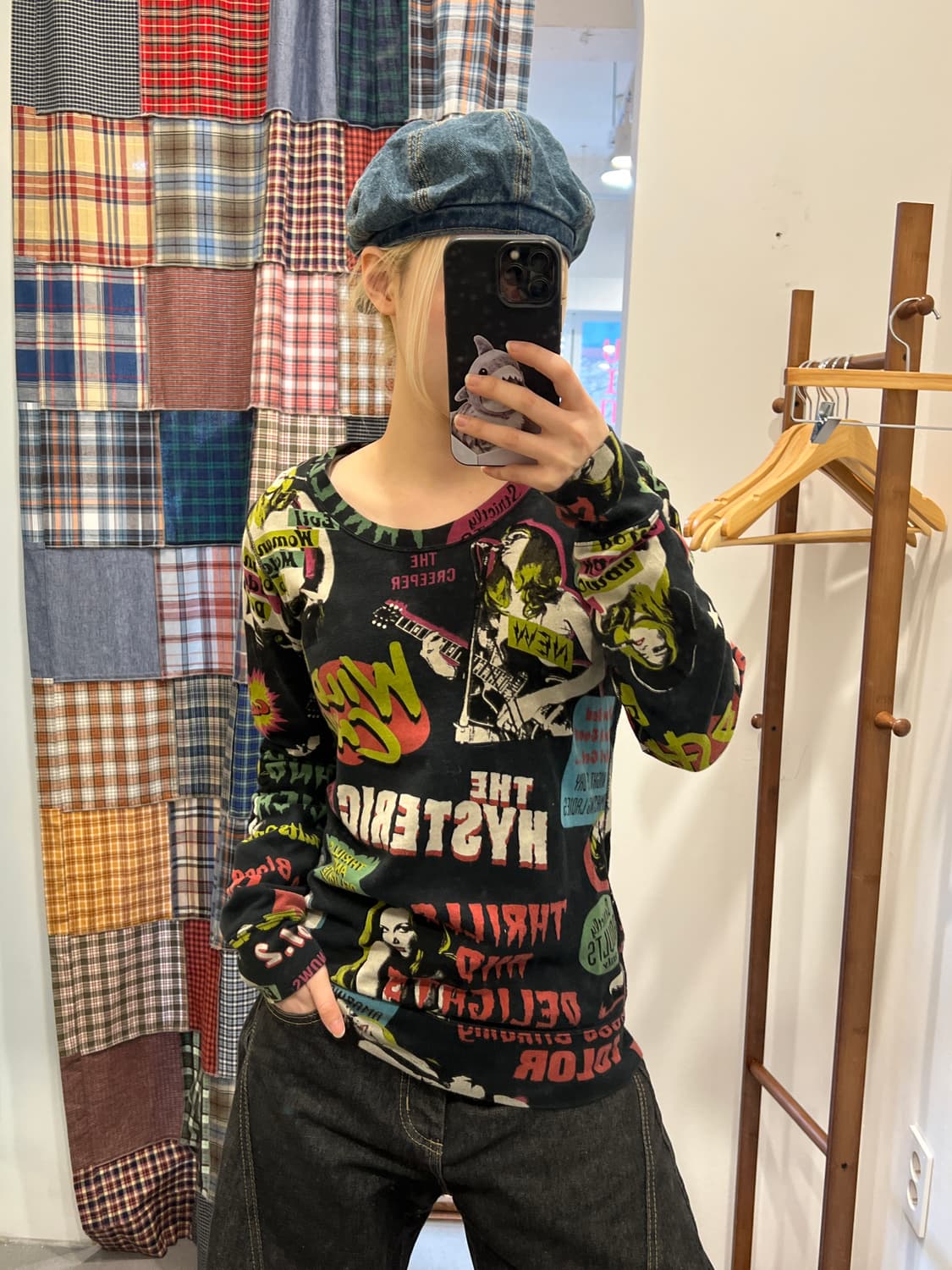 히스테릭글래머 블랙 패치 롱슬리브 상품이미지3