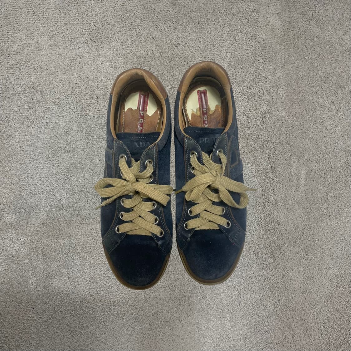 265) 프라다 아카이브 스웨이드 레더 스니커즈 신발  상품이미지3