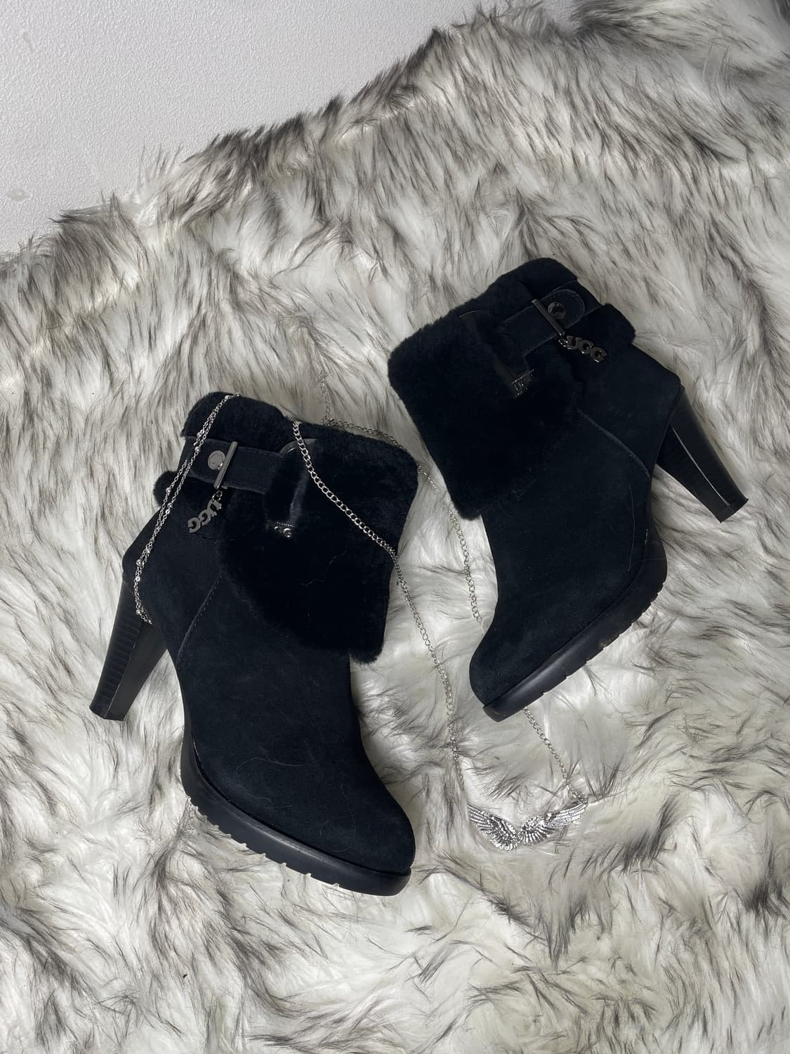 UGG 어그 양털 워머 갸루 부츠힐 상품이미지2