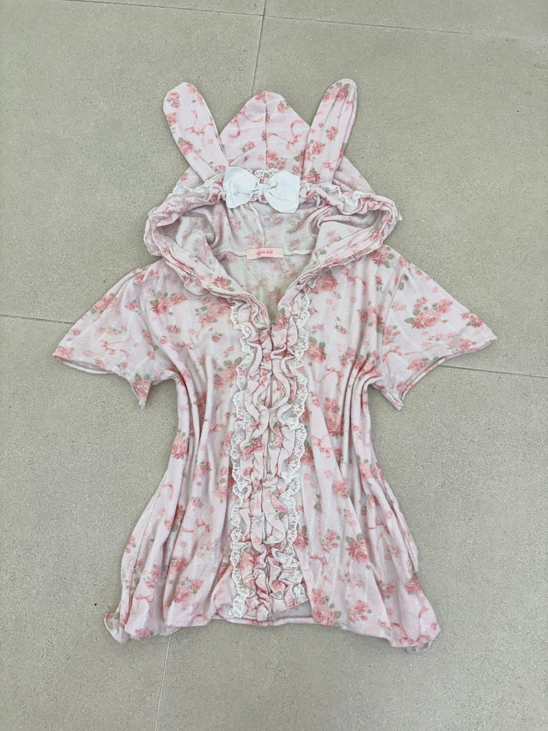 Babydoll 플리워 토끼 후드집업 상품이미지1