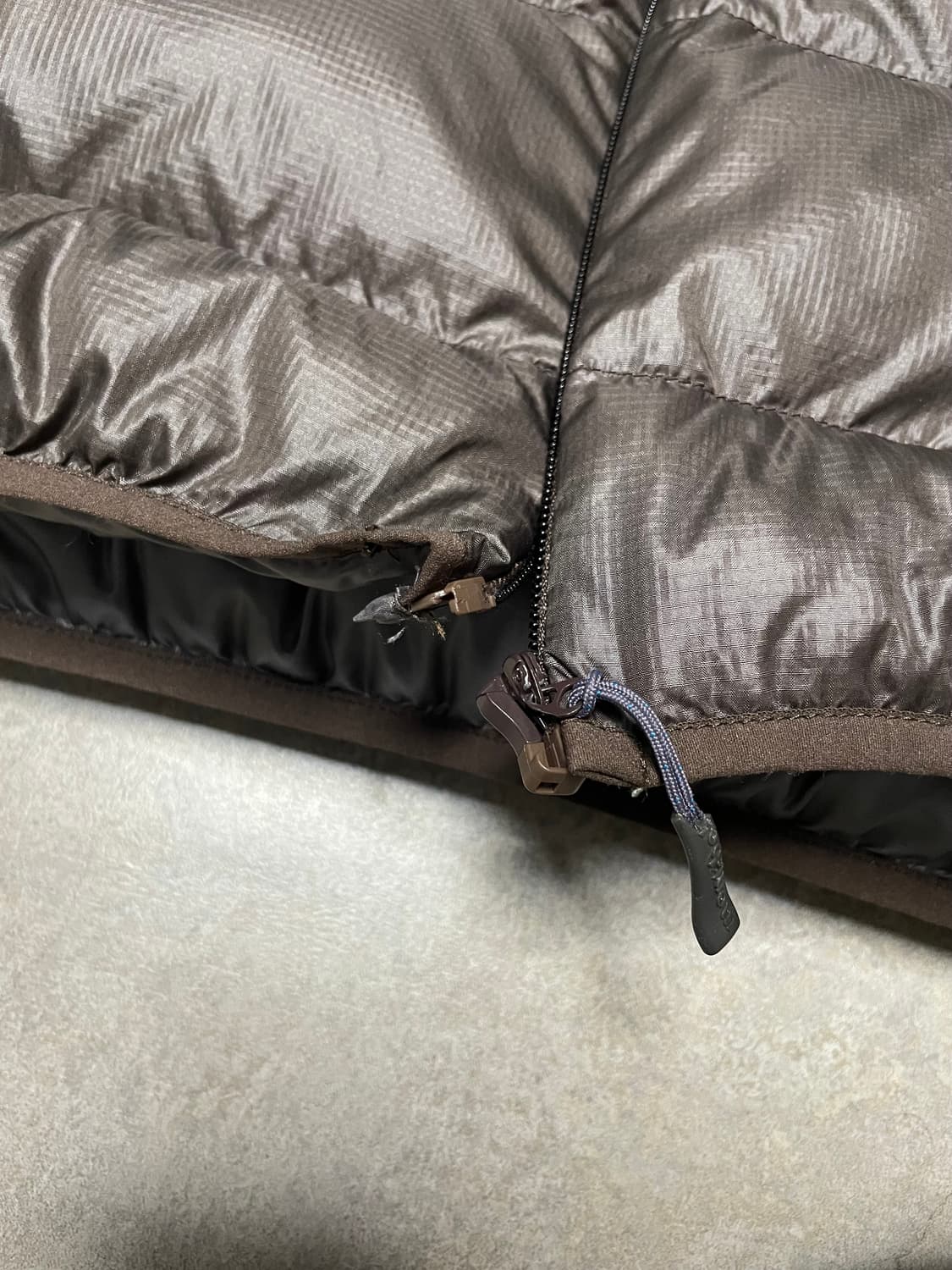 빈티지 몽벨 라이트 알파인 구스 다운 패딩 자켓 초코 브라운 모카 무스 상품이미지6