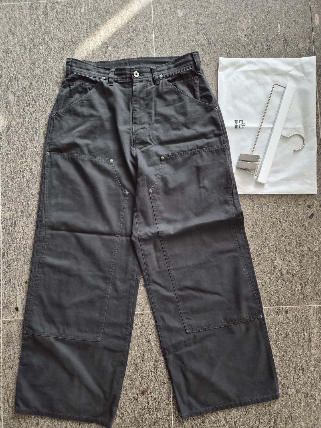 폴리테루 하드워시드 더블니 팬츠 상품이미지3