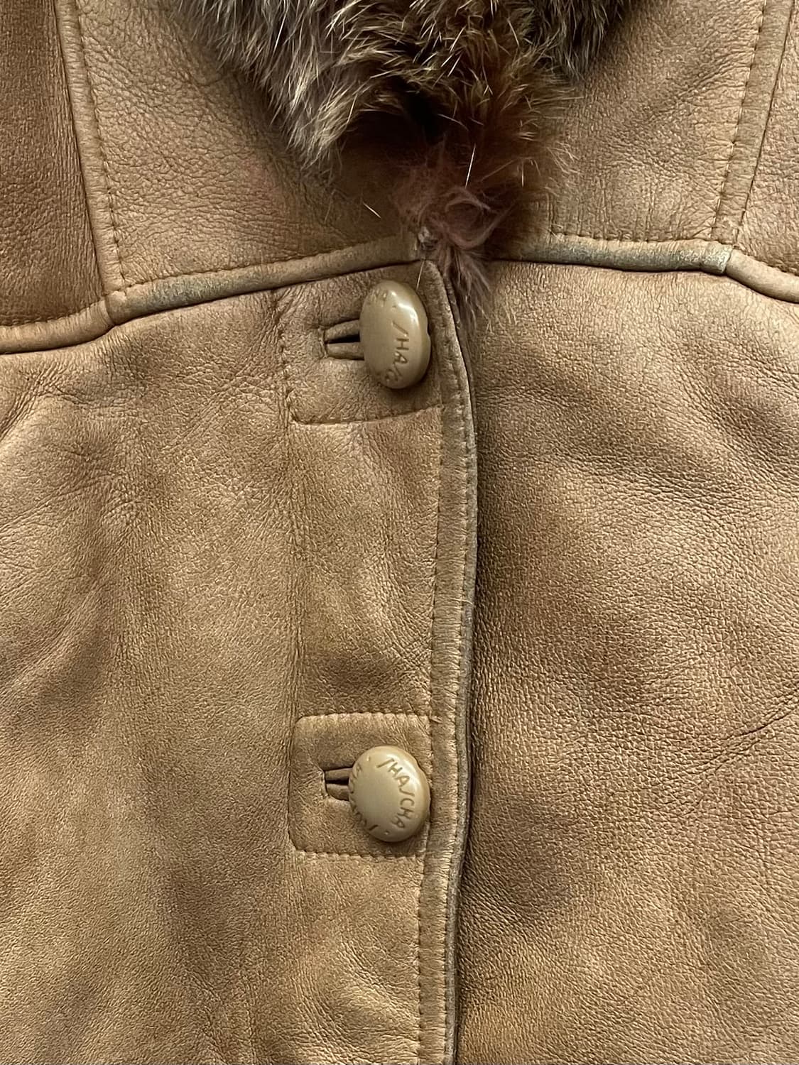 1990s Vintage 양가죽 무스탕 레더 자켓 상품이미지5