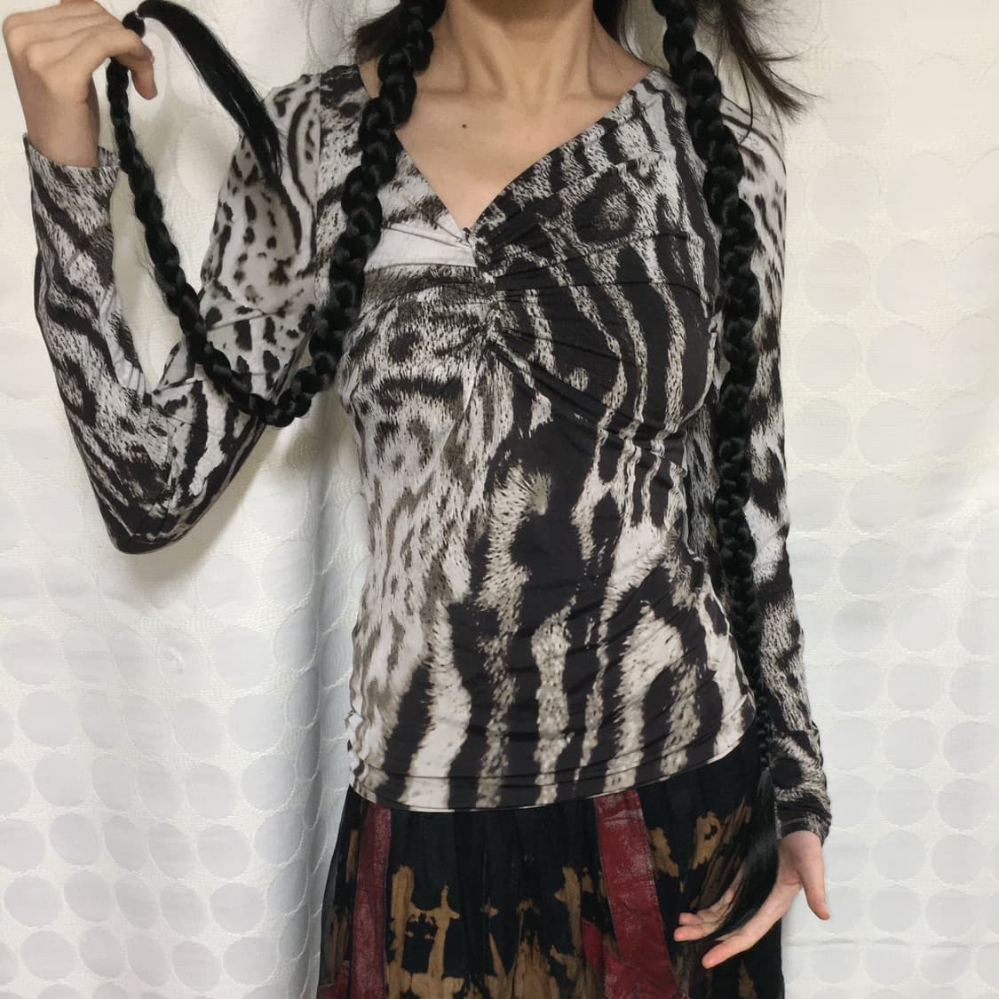 roberto cavalli 호피 무늬 긴팔 상품이미지1