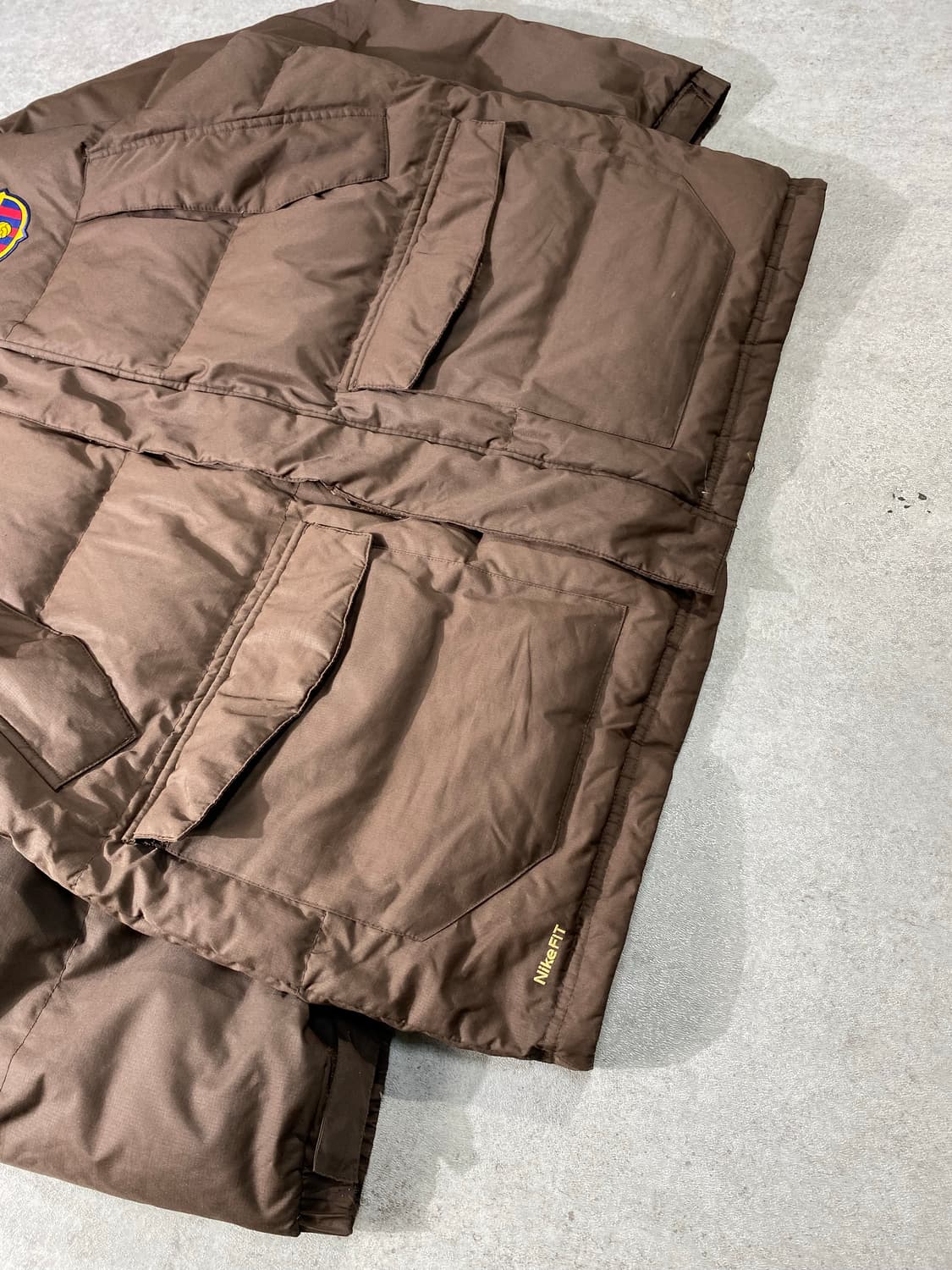 [L] 00s Nike 나이키 바르셀로나 브라운 덕다운 파카 상품이미지3