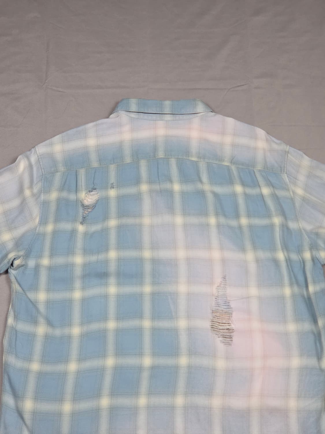 [코키] 25SS 빈티지 이펙트 컷아웃 체크 셔츠 | S00095 상품이미지6