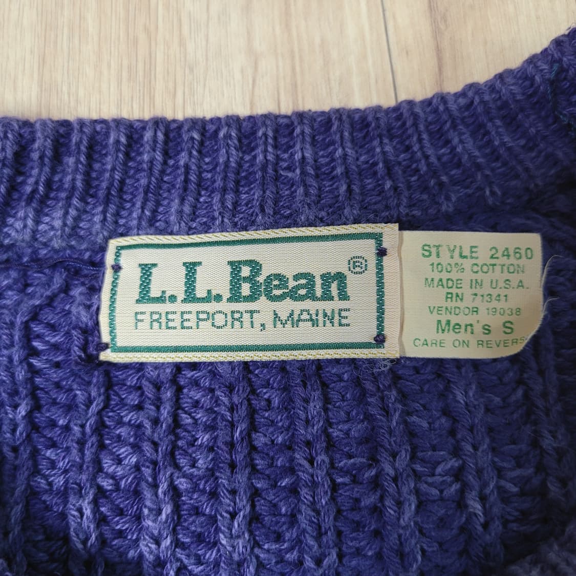 80s L.L.Bean "Blue Jeans" 코튼 스웨터 상품이미지3