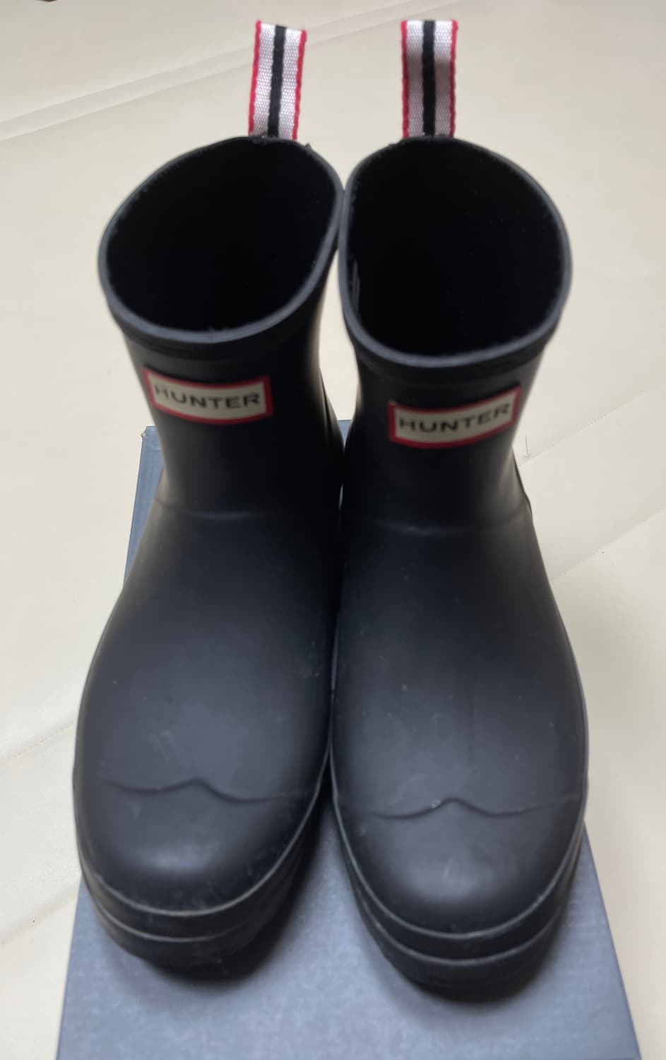 헌터(Hunter) 오리지널 플레이 숏 블랙 레인 부츠 상품이미지1