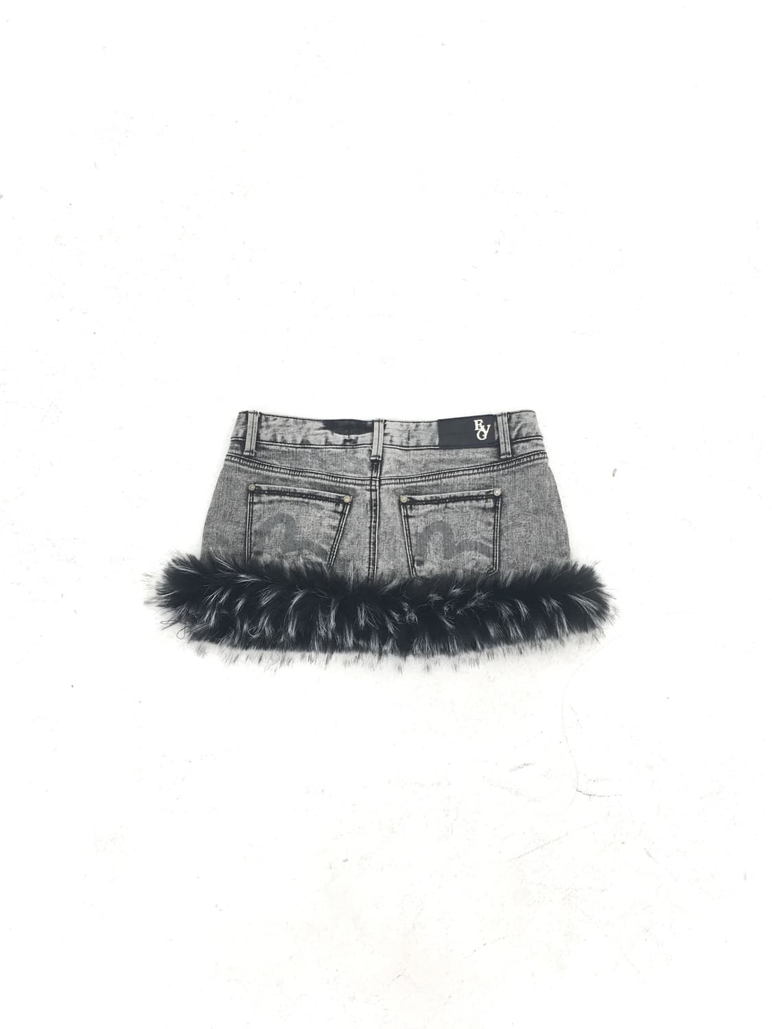 [made] cross eyelet fur mini skirt 상품이미지2