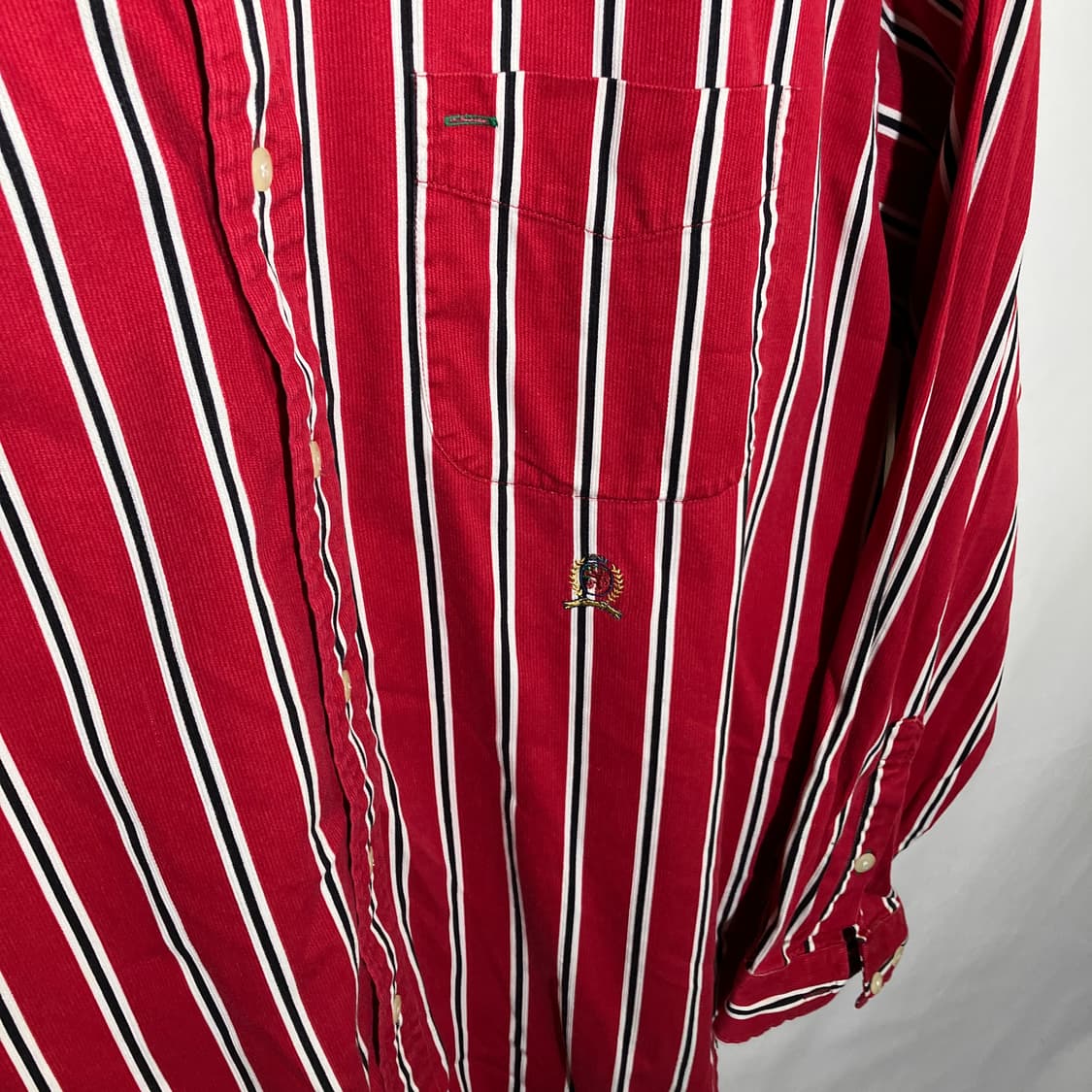 L-XL)타미힐피거 90s 올드스쿨 스트라이프 셔츠 남방 상품이미지3