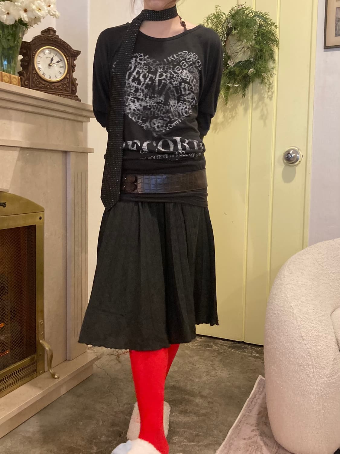 갸루 펑크 빈티지 코디세트 3pcs 상품이미지6