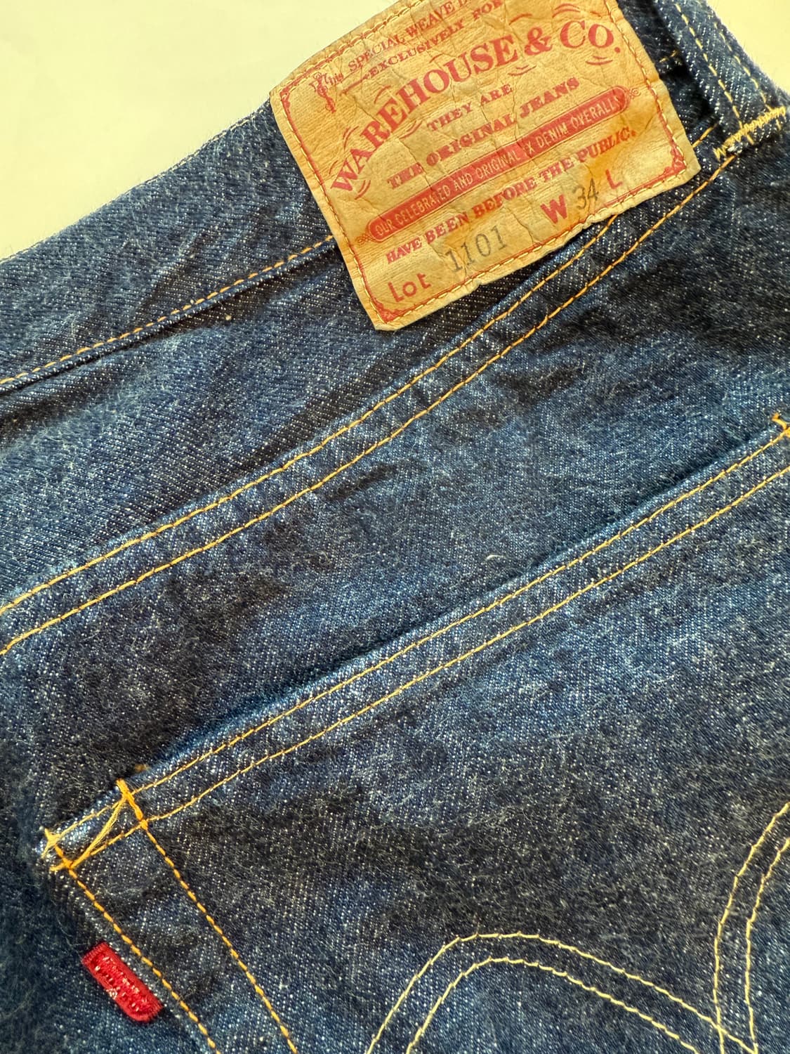 웨어하우스 1101 셀비지 데님팬츠 34 상품이미지7