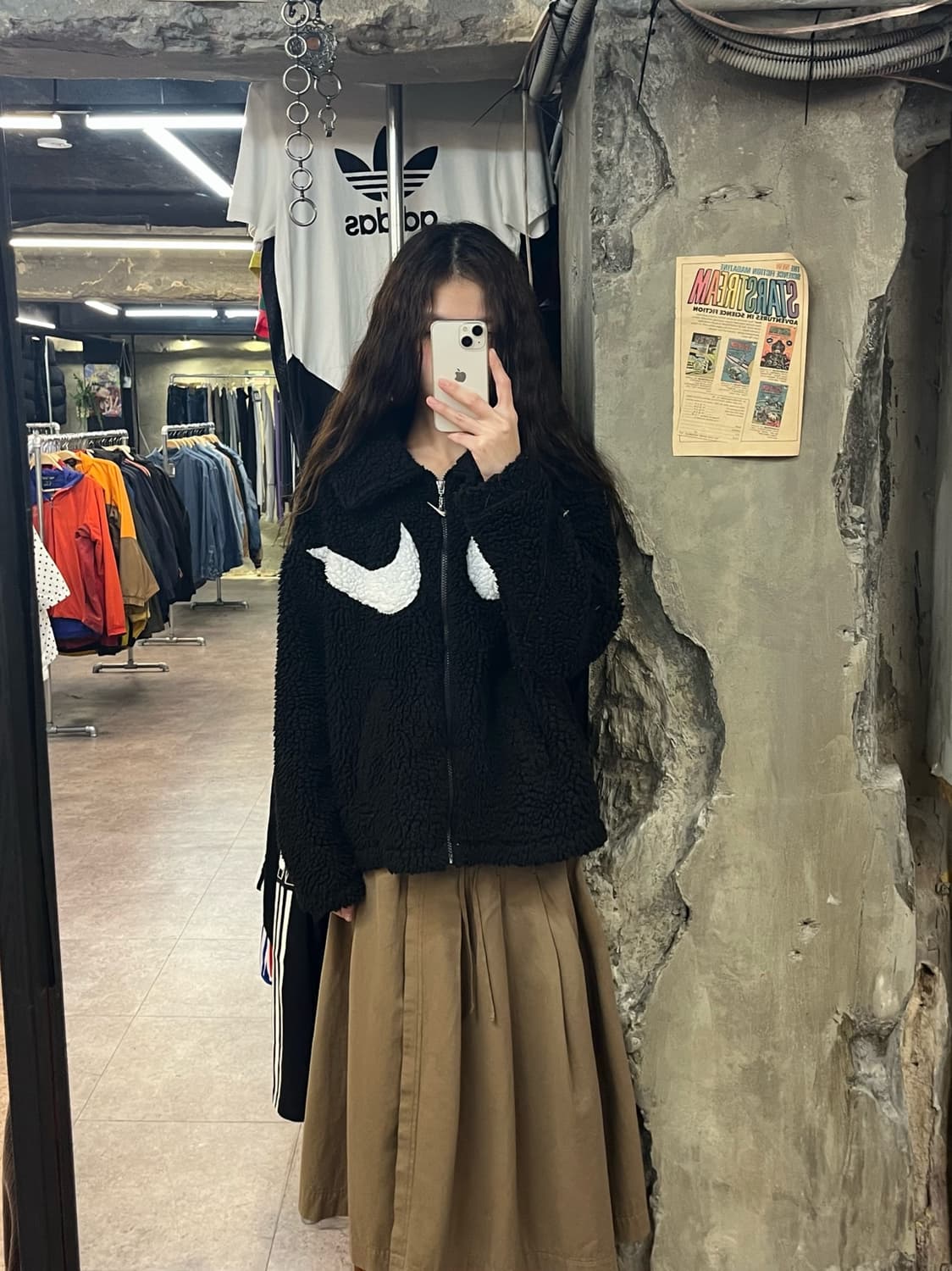 나이키 플리스 카라 집업 자켓 블랙 L #csz2149 상품이미지2