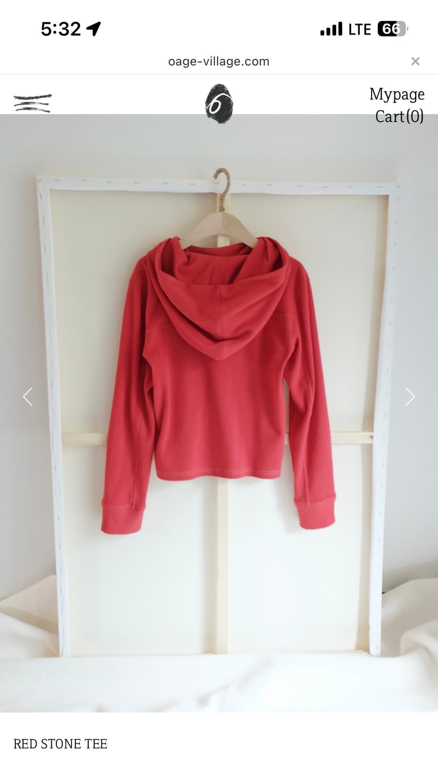 오에이지 (OAGE) red stone tee 상품이미지2