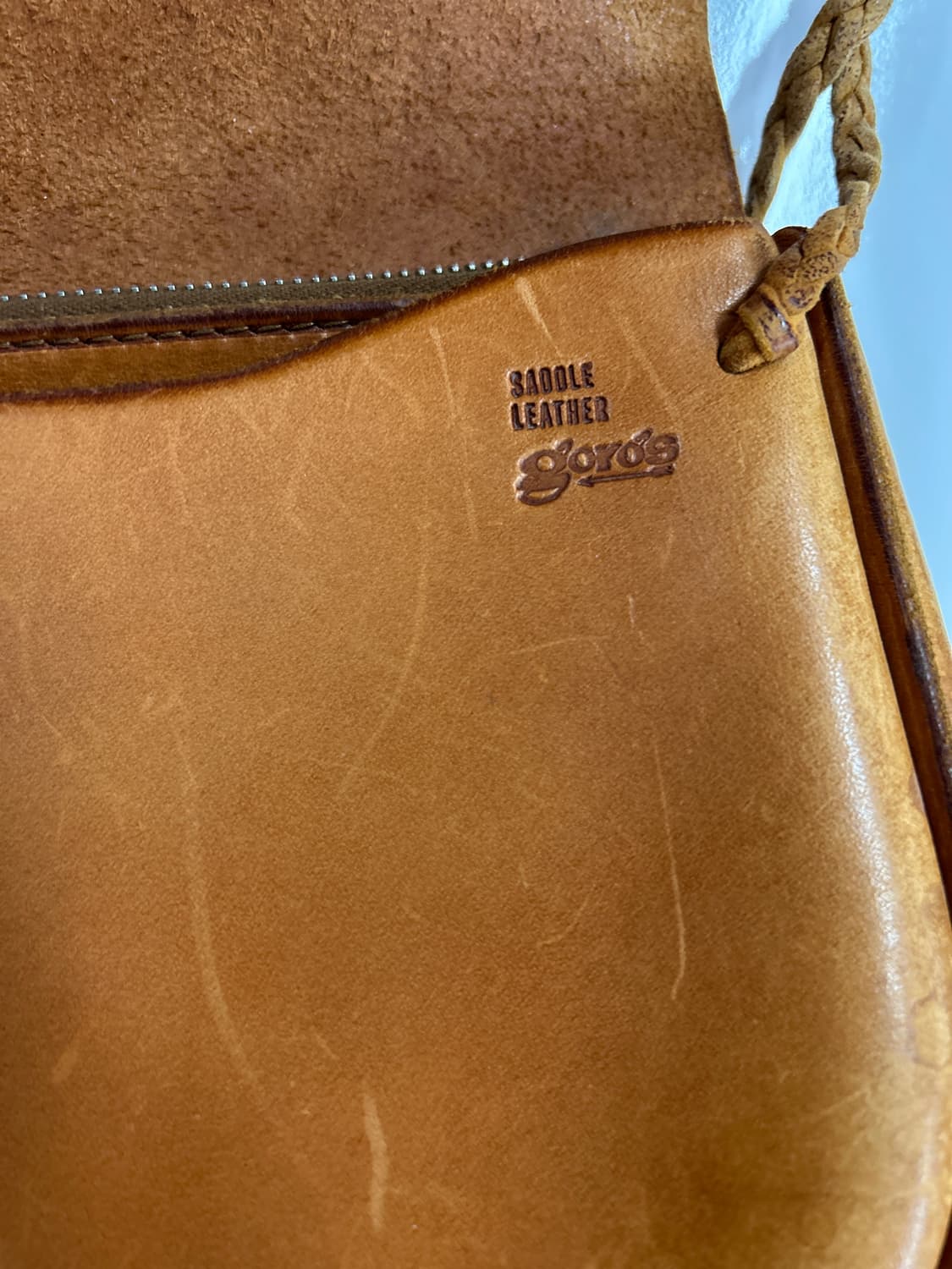 goros 고로스 네츄럴 새들레더 버킷백 7콘초 크로스백 상품이미지8