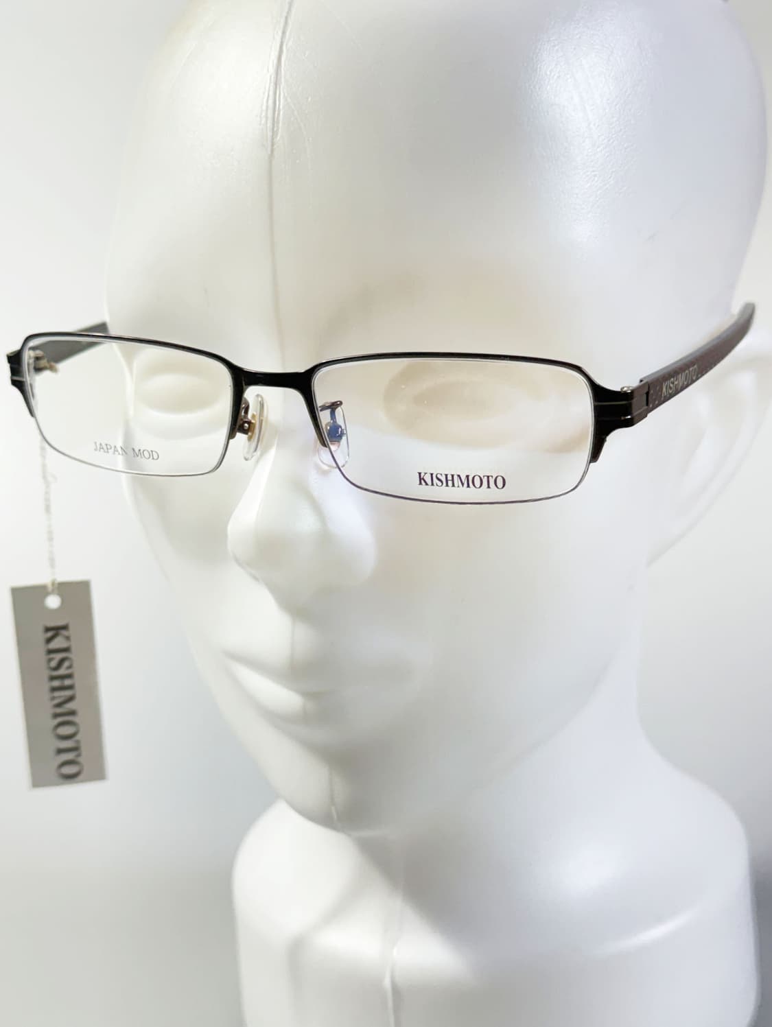 KISHIMOTO 반무테 스퀘어 메탈 프레임 빈티지 안경 상품이미지8