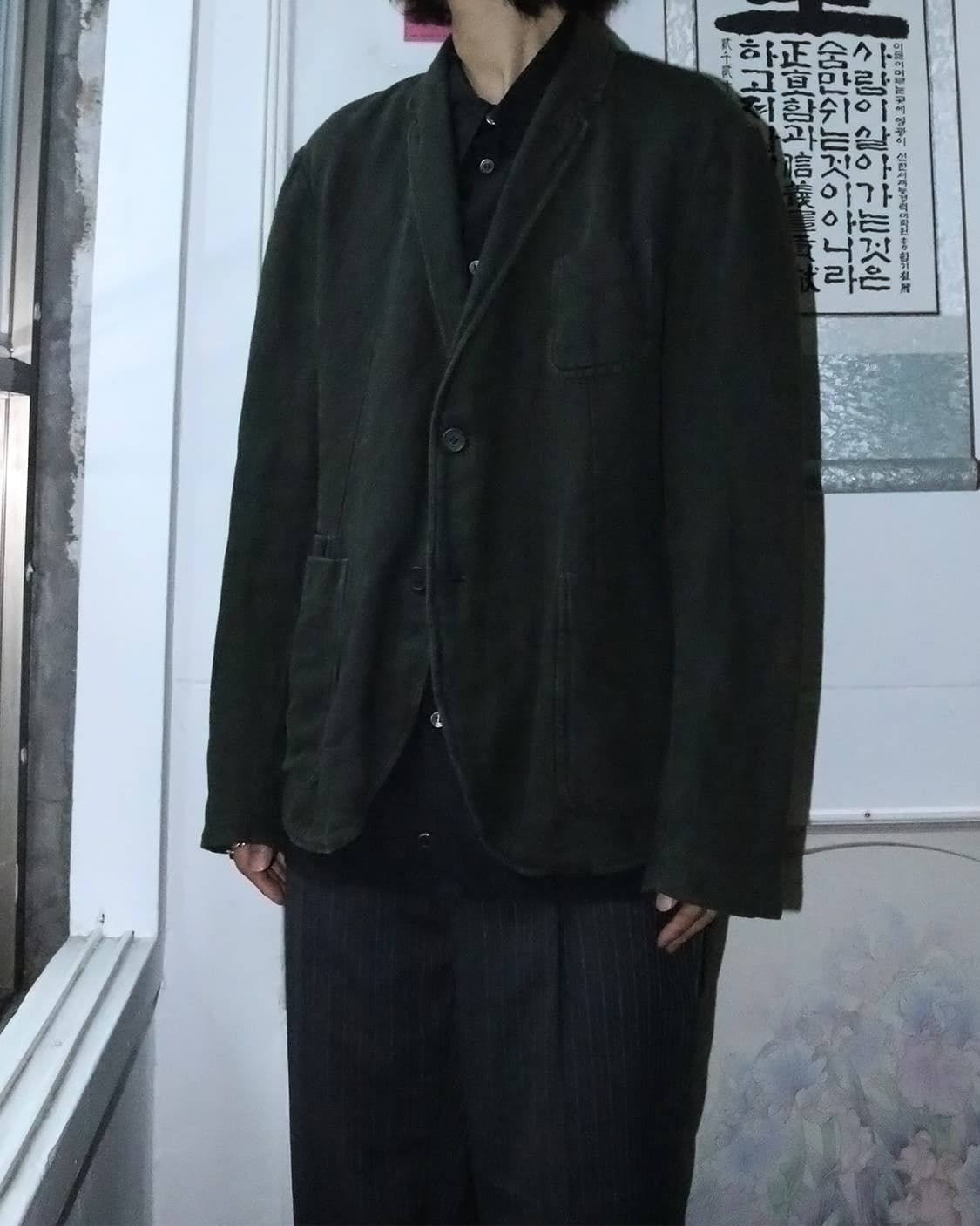 닐바렛 카키 블레이저 자켓 상품이미지2