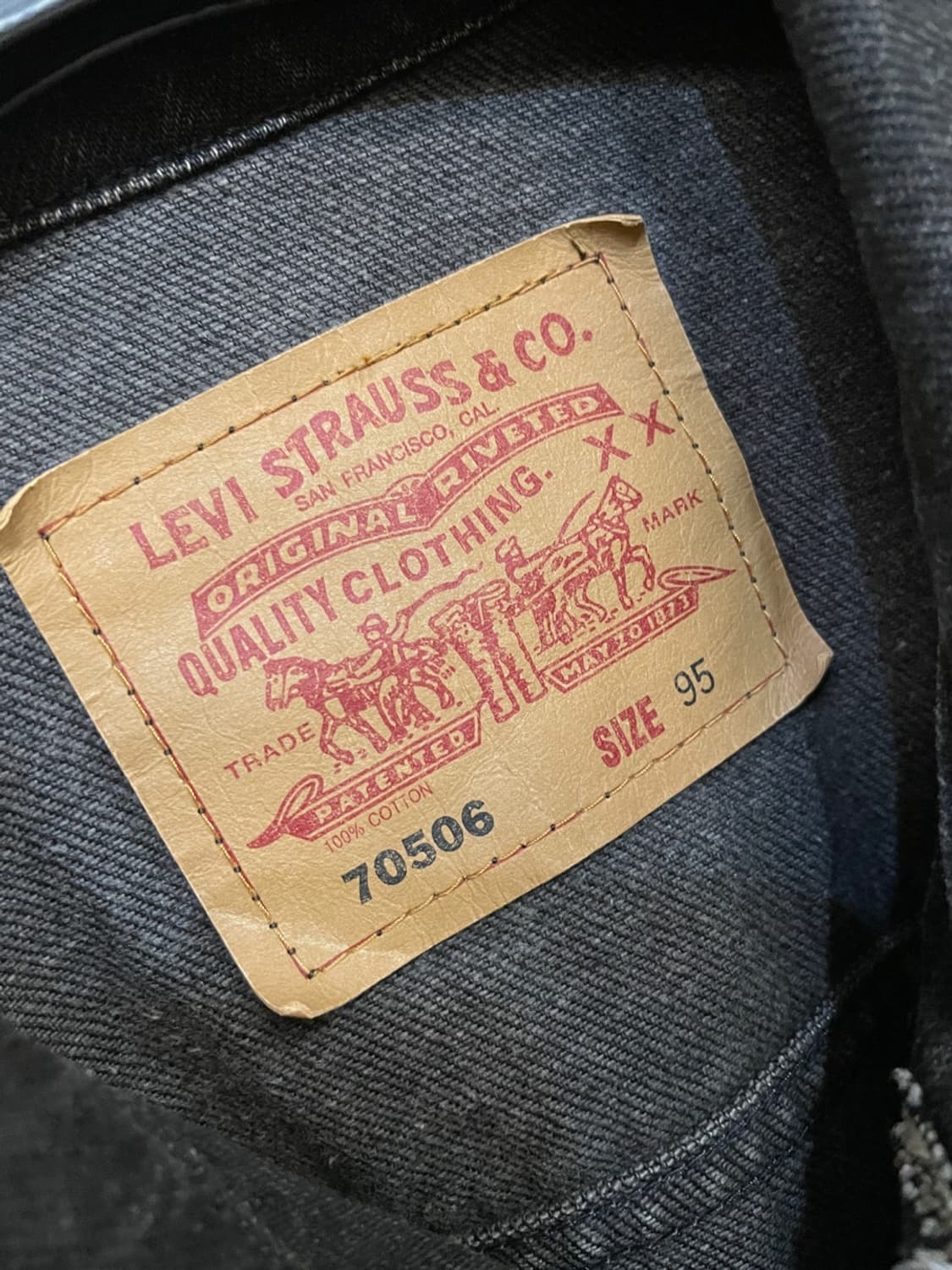 리바이스 3세대 흑청 데님 자켓 상품이미지7