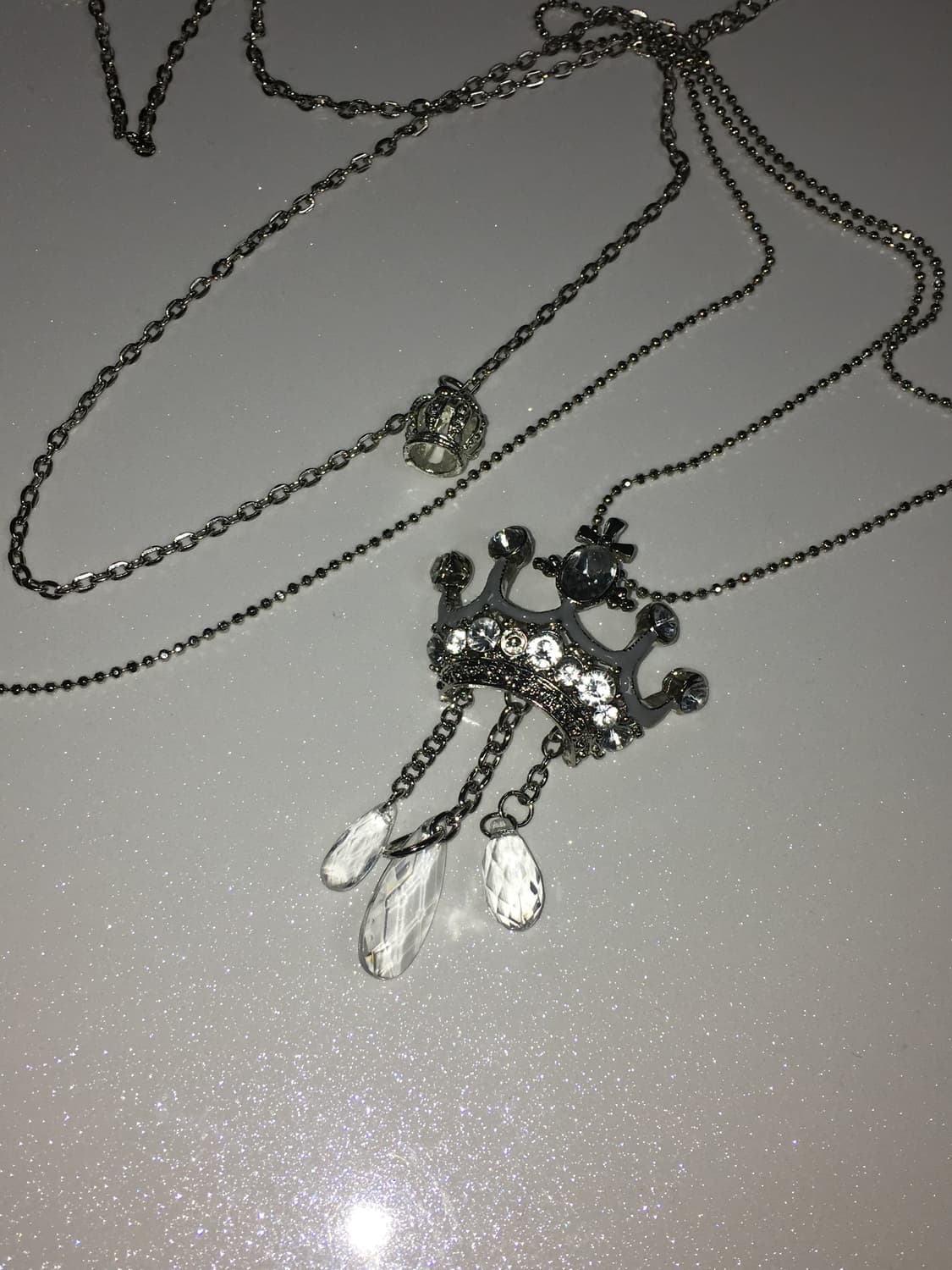 crown layered necklace  상품이미지1