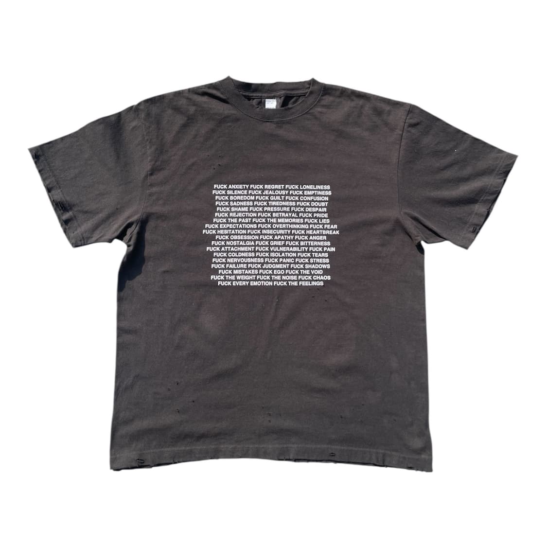 Vintage process fuck everything t-shirt 상품이미지1