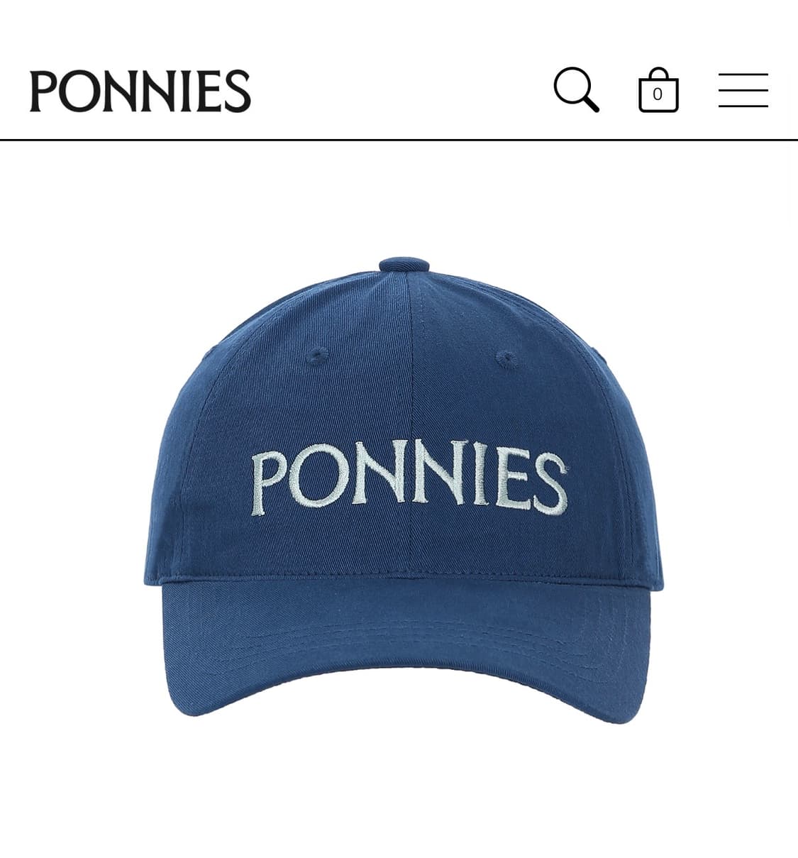 포니즈 PONNIES CAP (BLUE) 상품이미지1