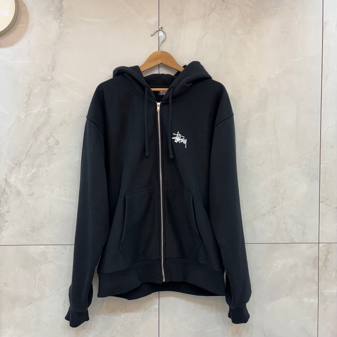 스투시 2023 블랙 후드집업 XL  상품이미지2