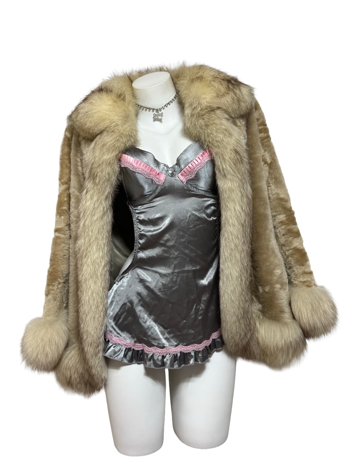 핀터레스트 무드 리얼 퍼 자켓 상품이미지1