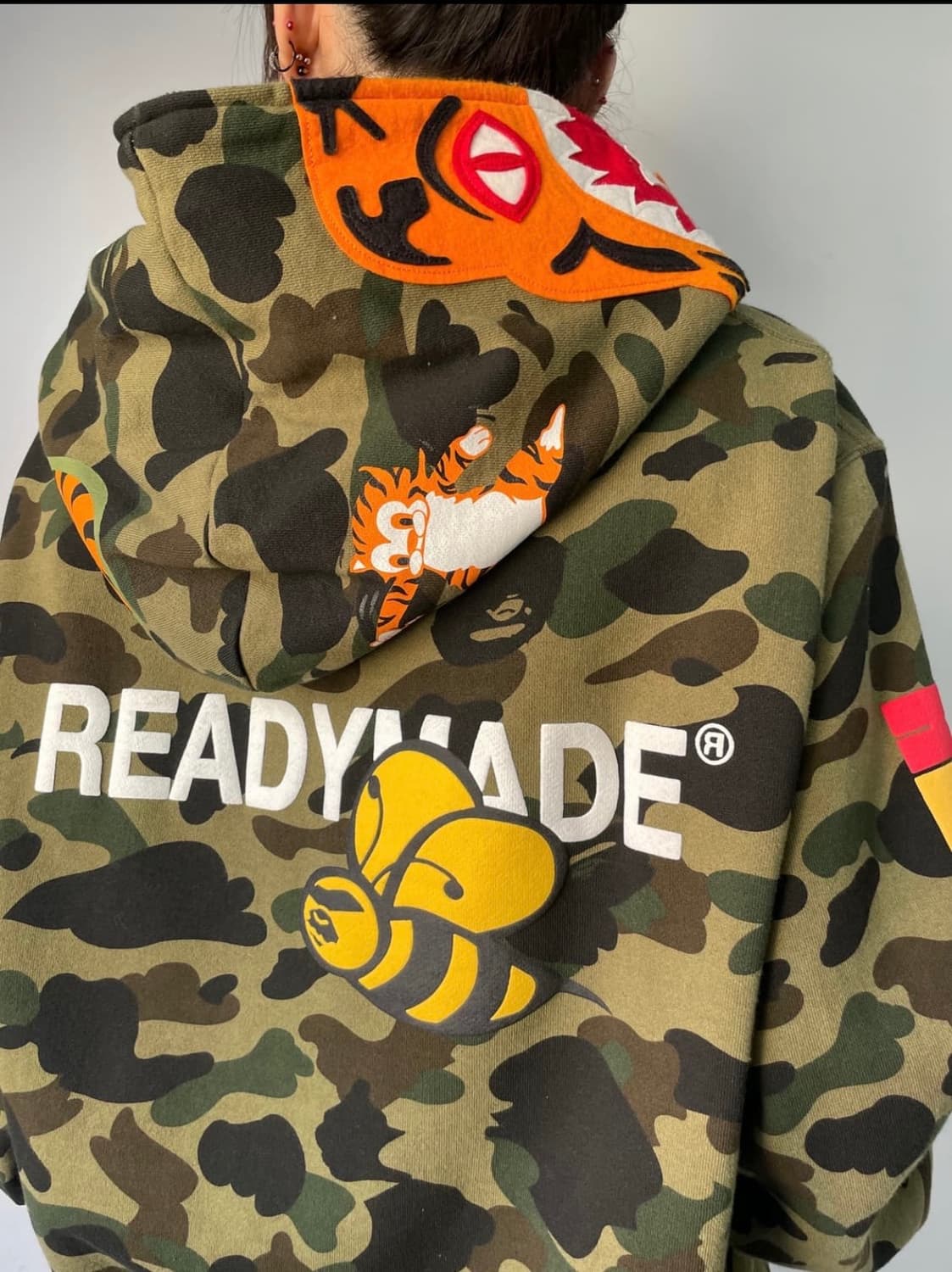 베이프x레디메이드 한정판 콜라보 집업 XL 상품이미지2