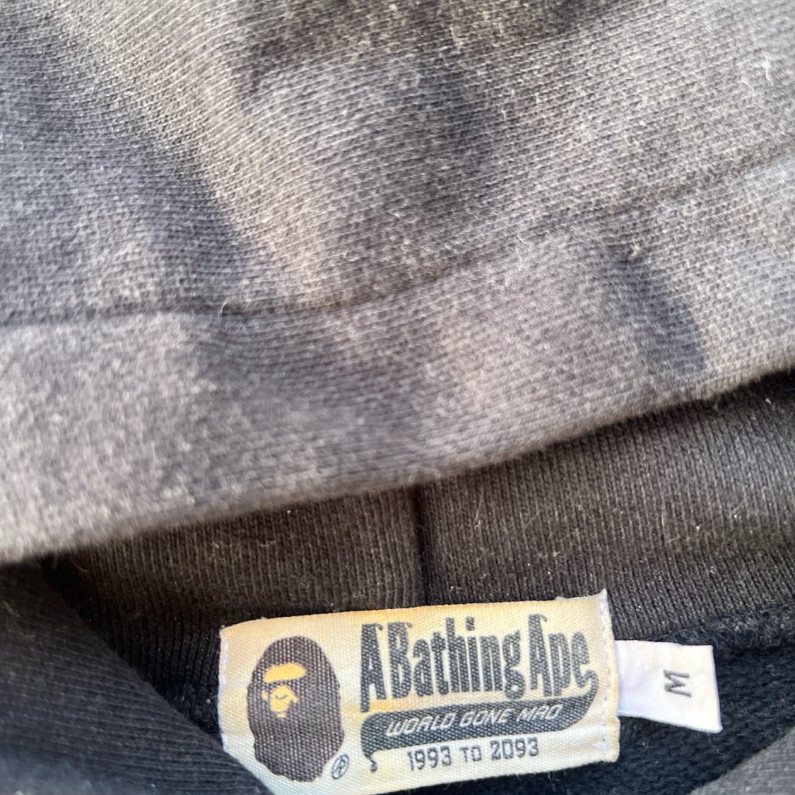 베이프 컬리지 로고 풀오버 후드티 블랙 상품이미지2