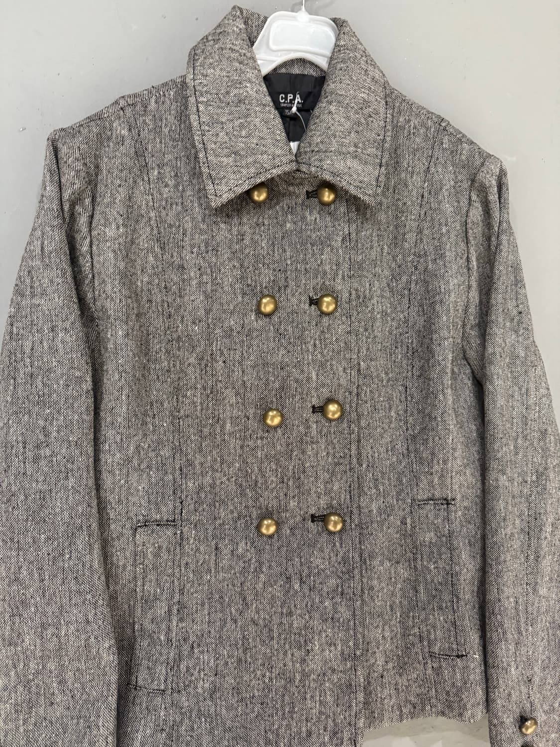 gold double button short jacket 상품이미지6