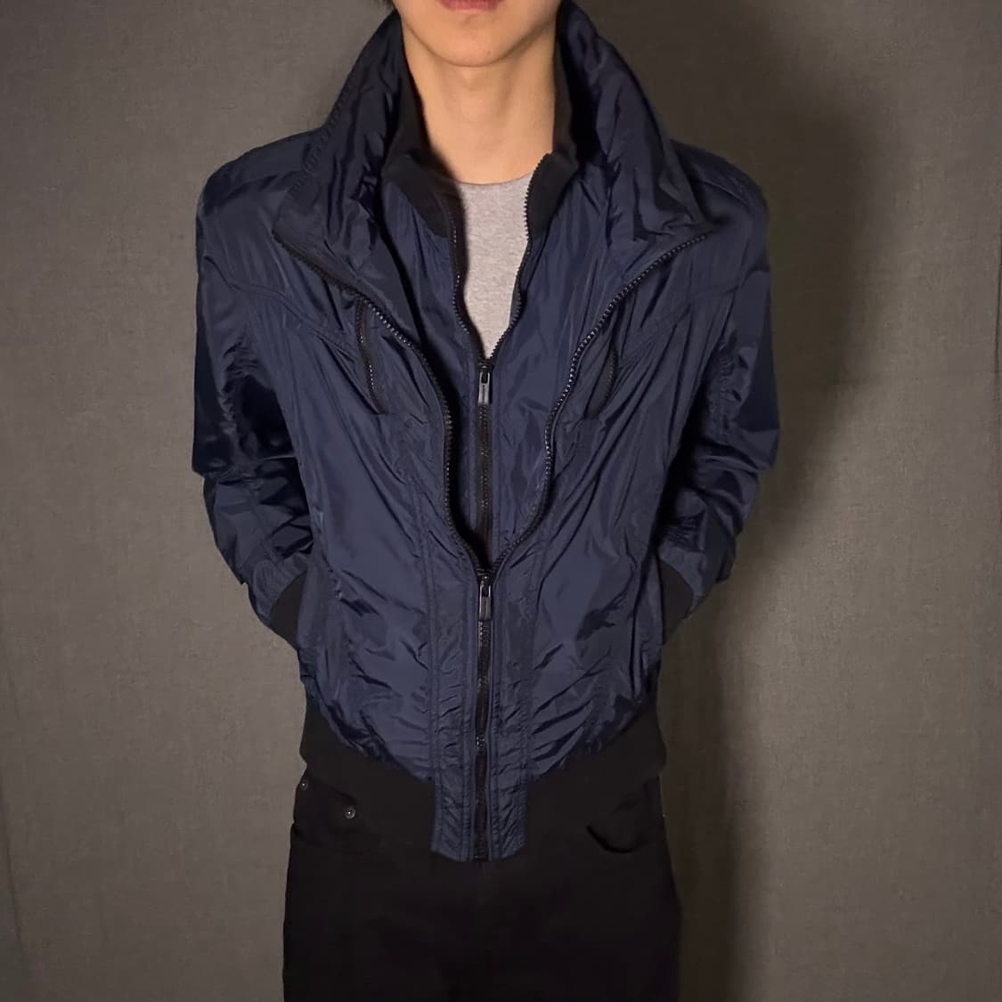 zipper detail nylon jacket 상품이미지4