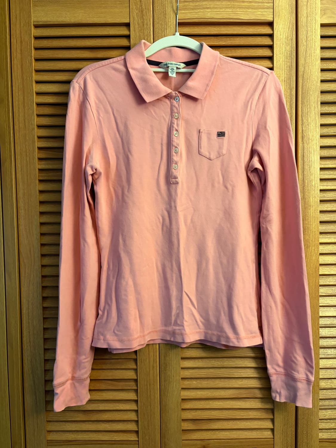 폴로 핑크 카라 롱슬리브 상품이미지2