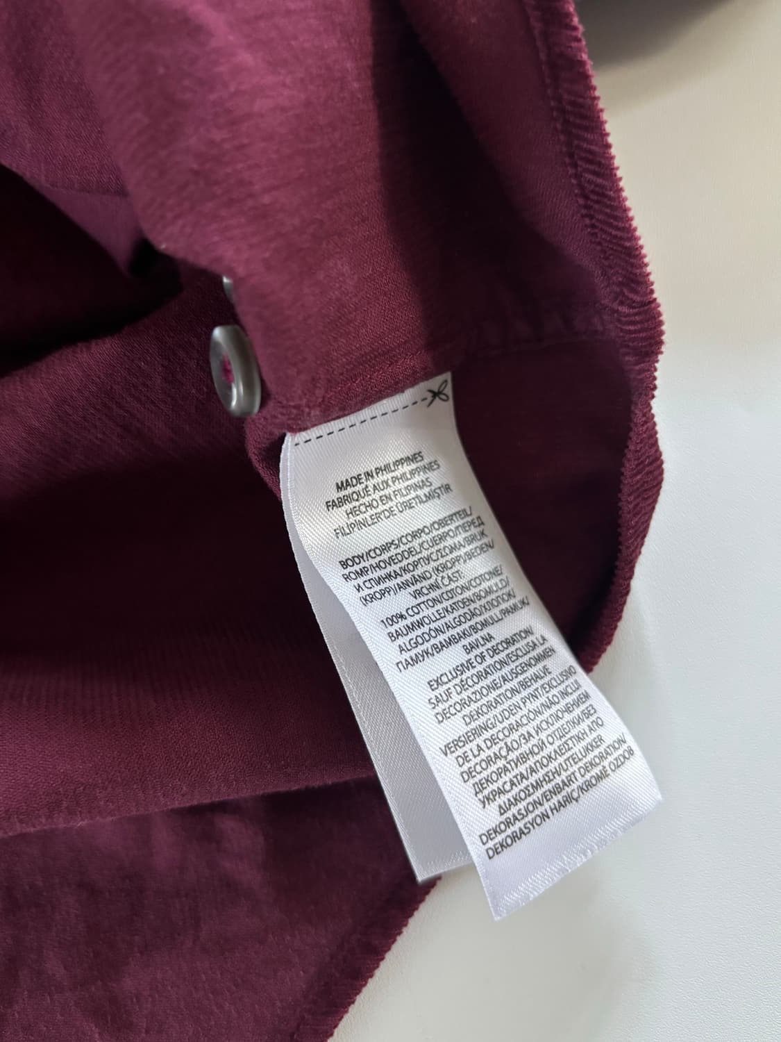 Polo 폴로 랄프로렌 신형 큐알 버건디 코듀로이 셔츠 상품이미지7