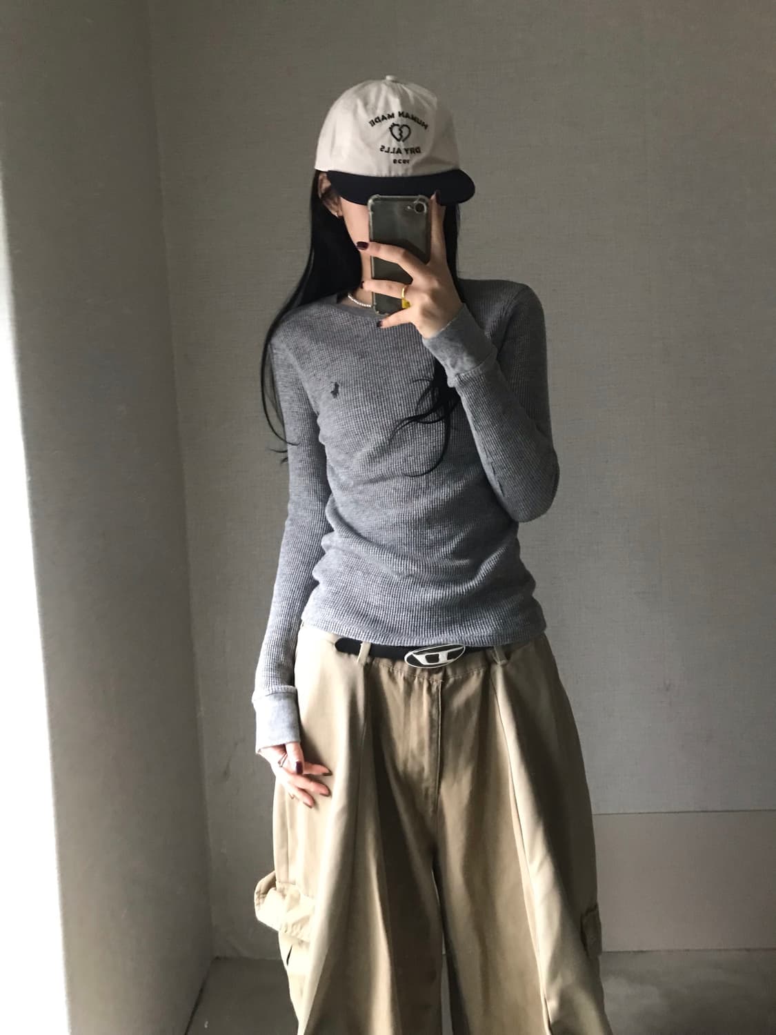 폴로 그레이 와플 롱슬리브 상품이미지5