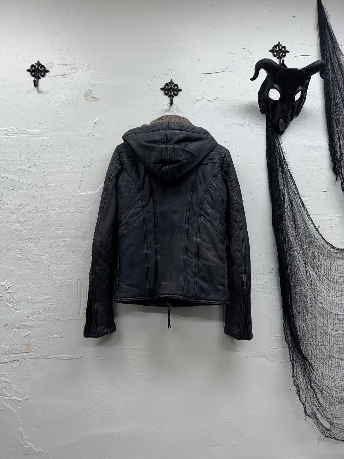 14th adiiction old effect hood leather j 상품이미지6