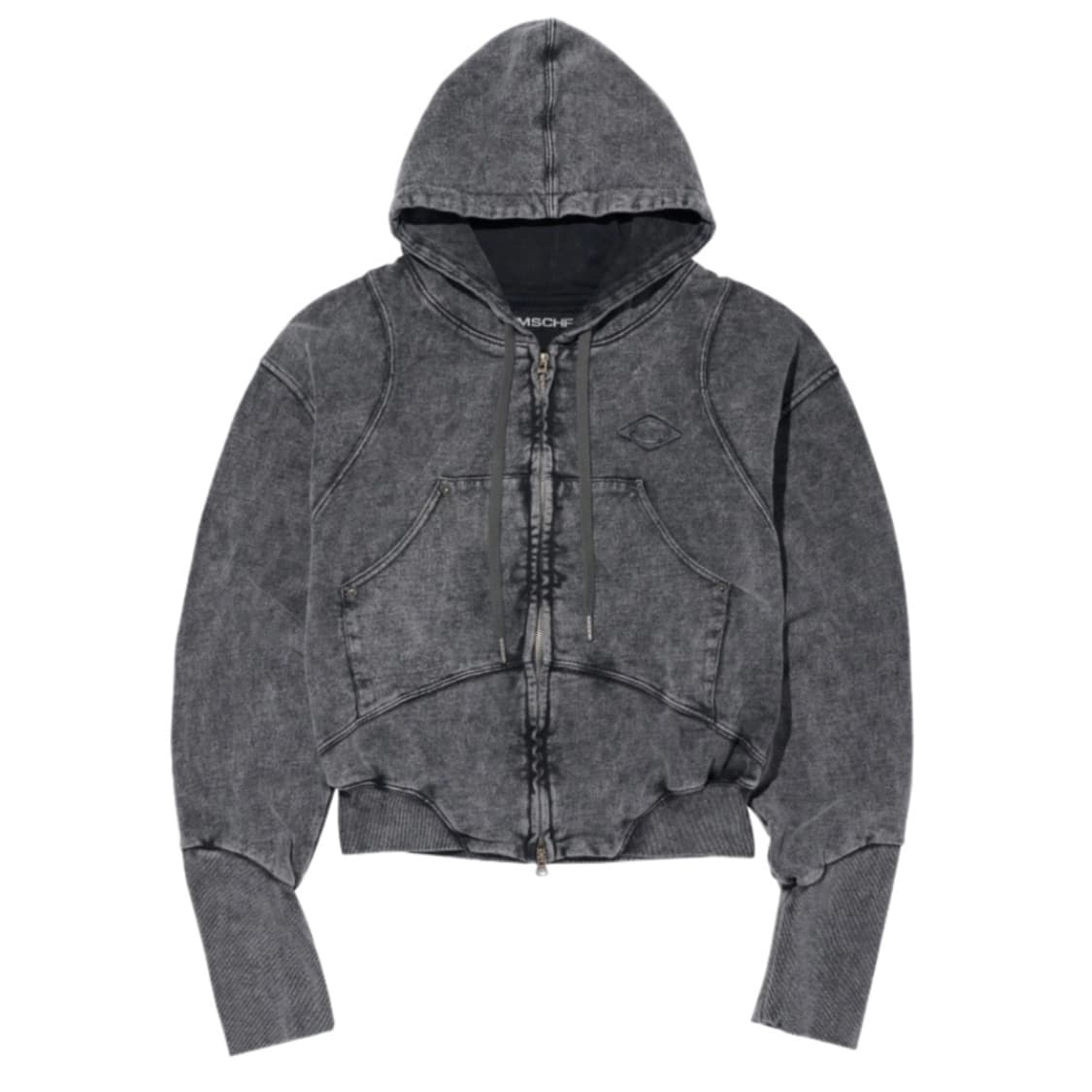 미스치프 벌룬 후드 워시드 차콜 S 상품이미지1