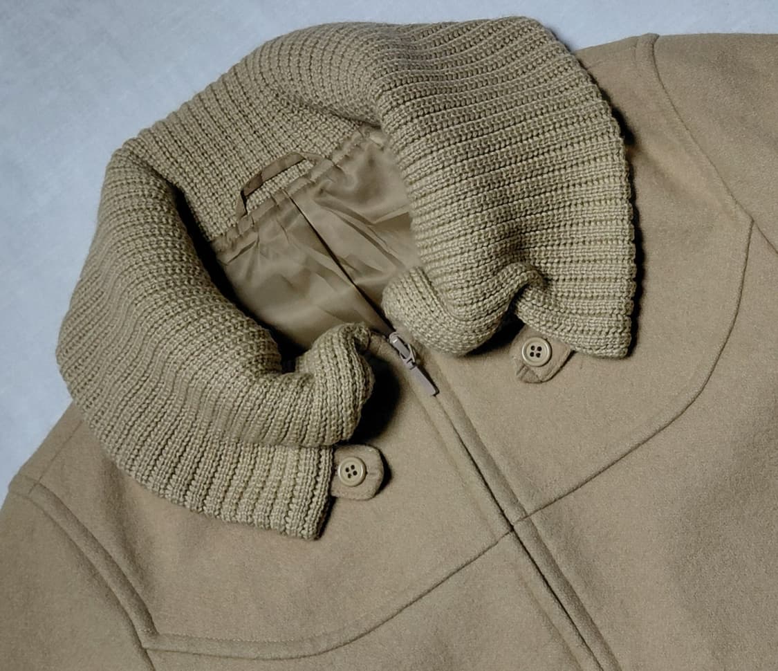 [울 90%] COMME CA ISM(콤사 이즘) 니트 칼라 울 코트 상품이미지2