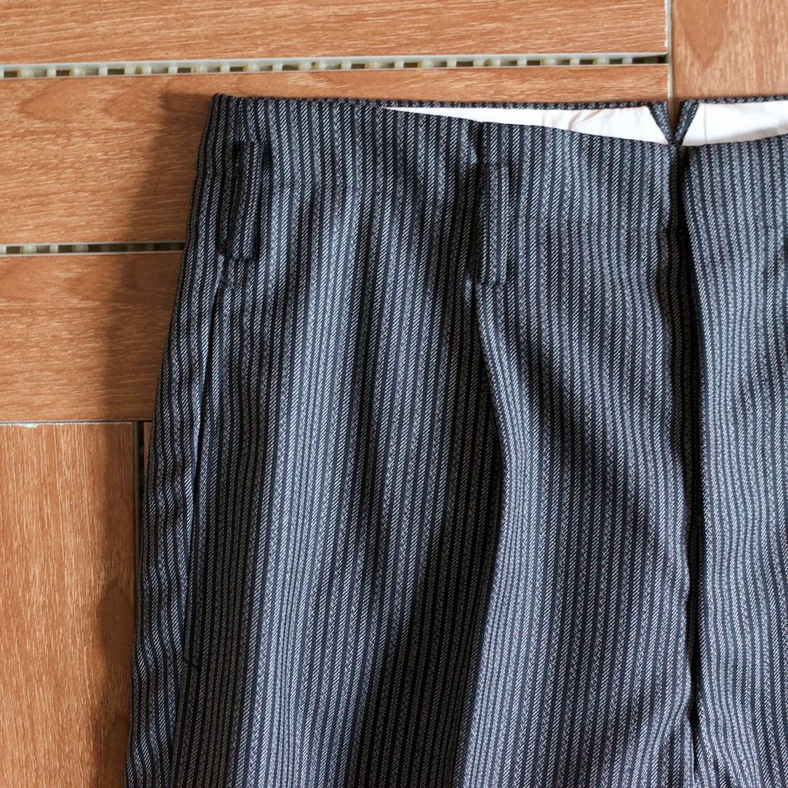 70‘s Daimaru striped wool slacks trouser 상품이미지4