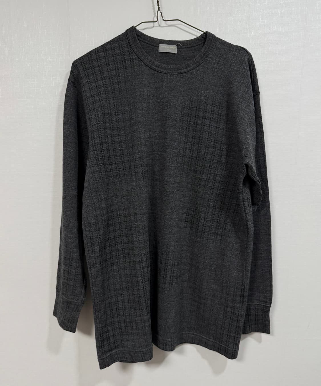 꼼데가르송 옴므 비대칭 체크 프린팅 니트 상품이미지2