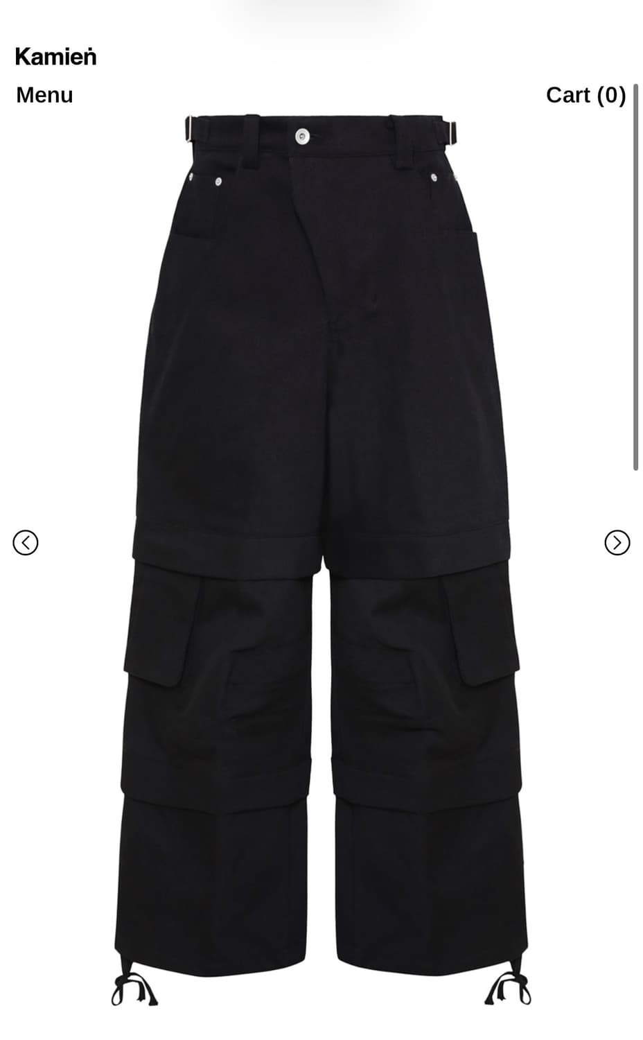 카미엔 타이탄 배기 팬츠 블랙 1 사이즈 상품이미지1