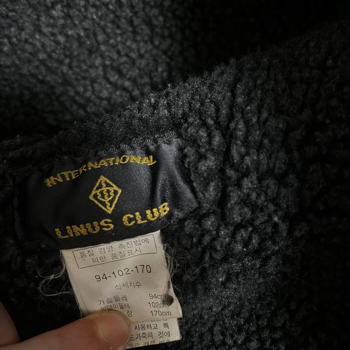 LINUS CLUB 남성 돈피 가죽 양털 무스탕 자켓 M/95  상품이미지6