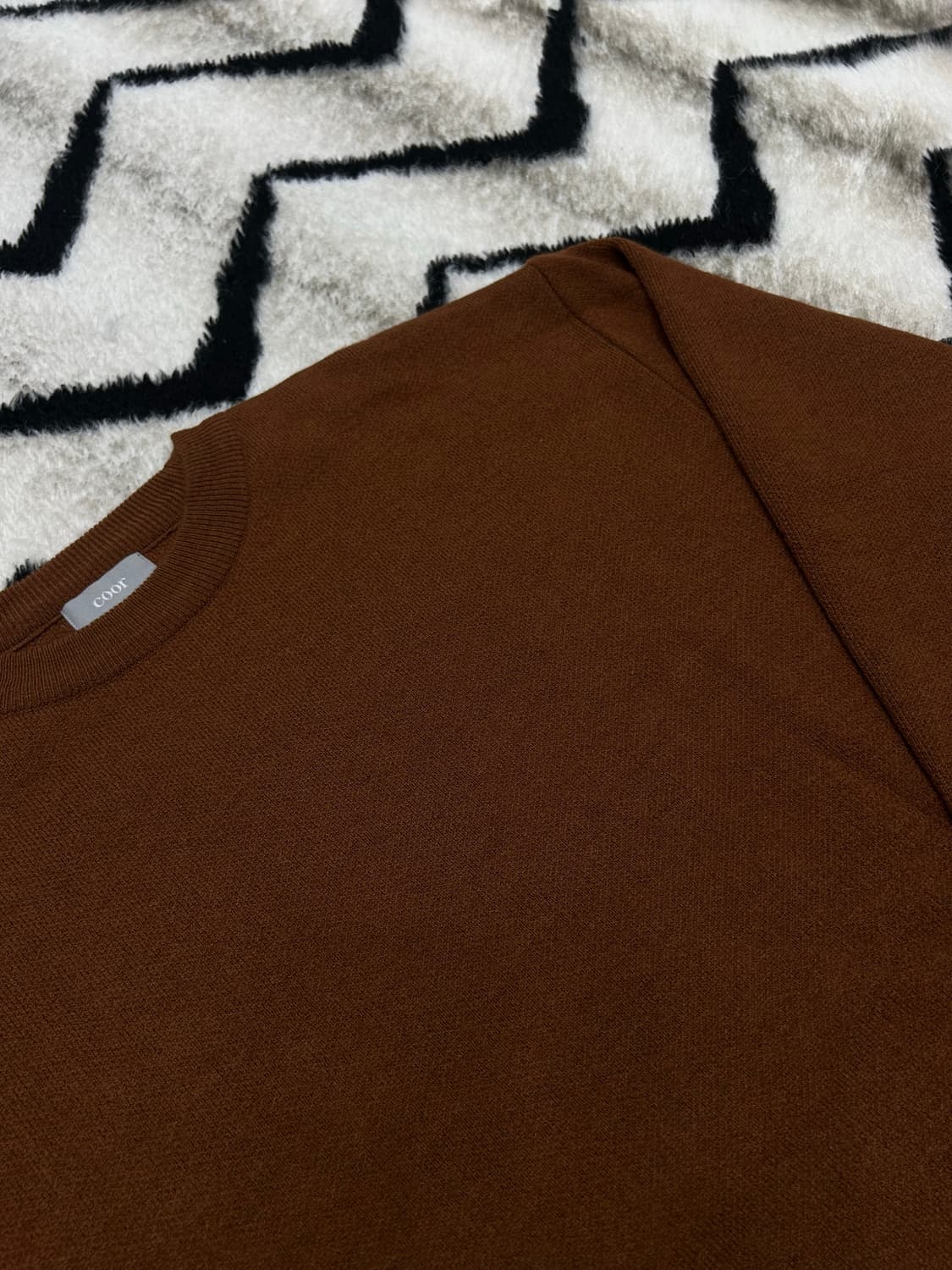 [L]COOR 탑 필 울 라운드 니트/브라운 상품이미지1