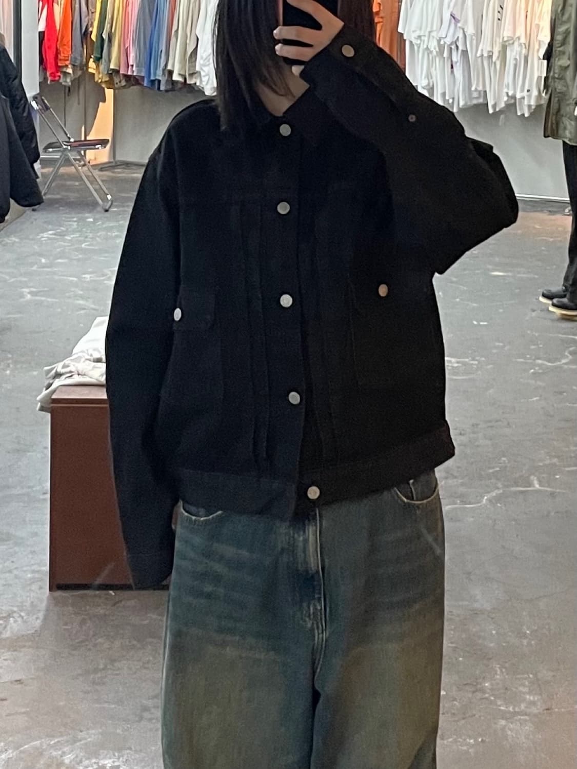 아웃스탠딩 흑청 데님 트러커 자켓 H1441 상품이미지1