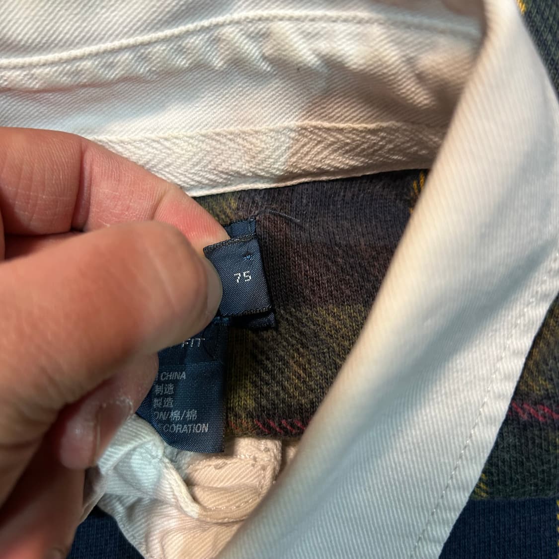 [L] 90s 폴로 랄프로렌 빅포니 블랙와치 럭비티 상품이미지5