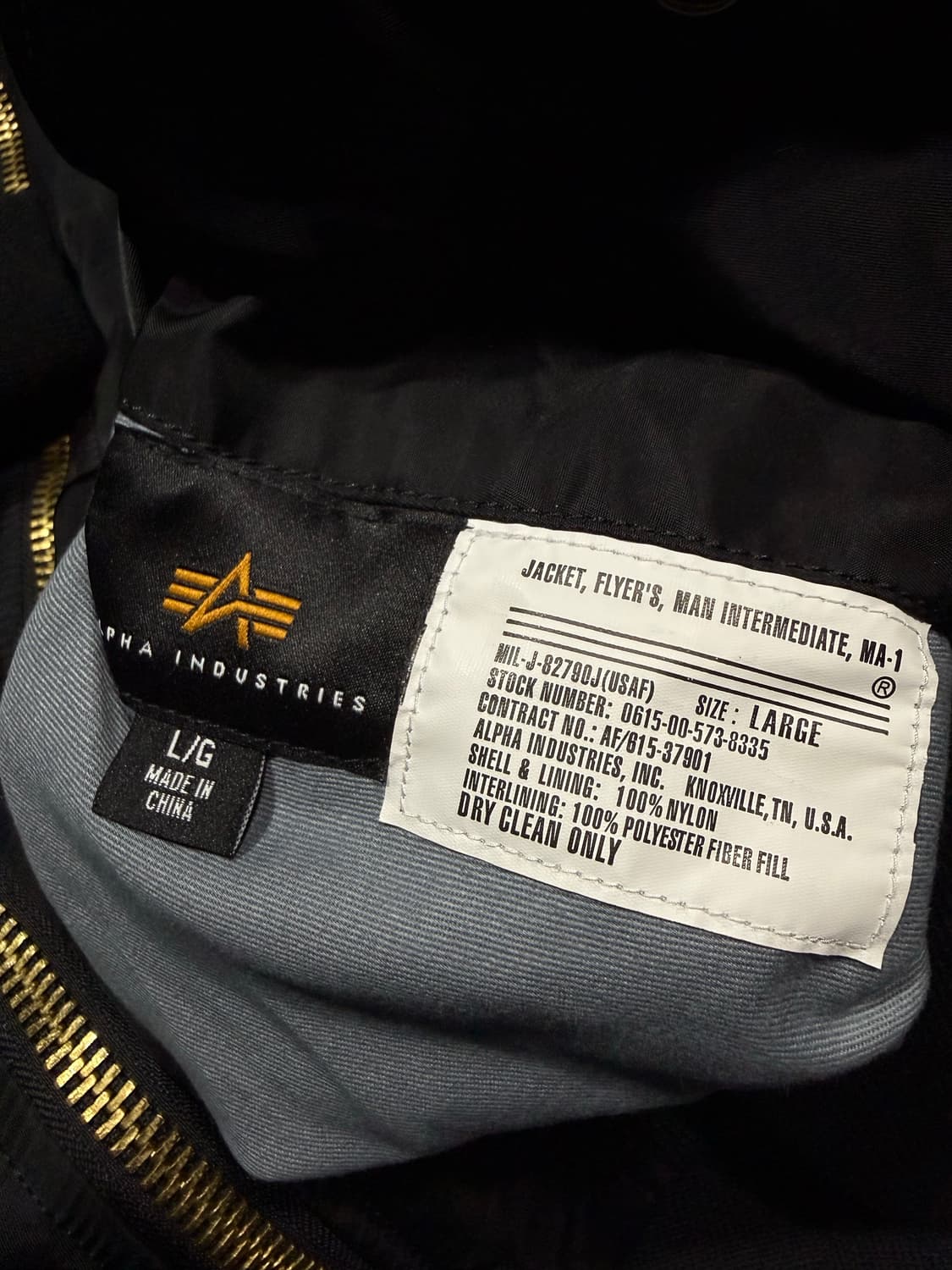 Alpha industries 알파인더스트리 MA-1 항공점퍼 상품이미지3