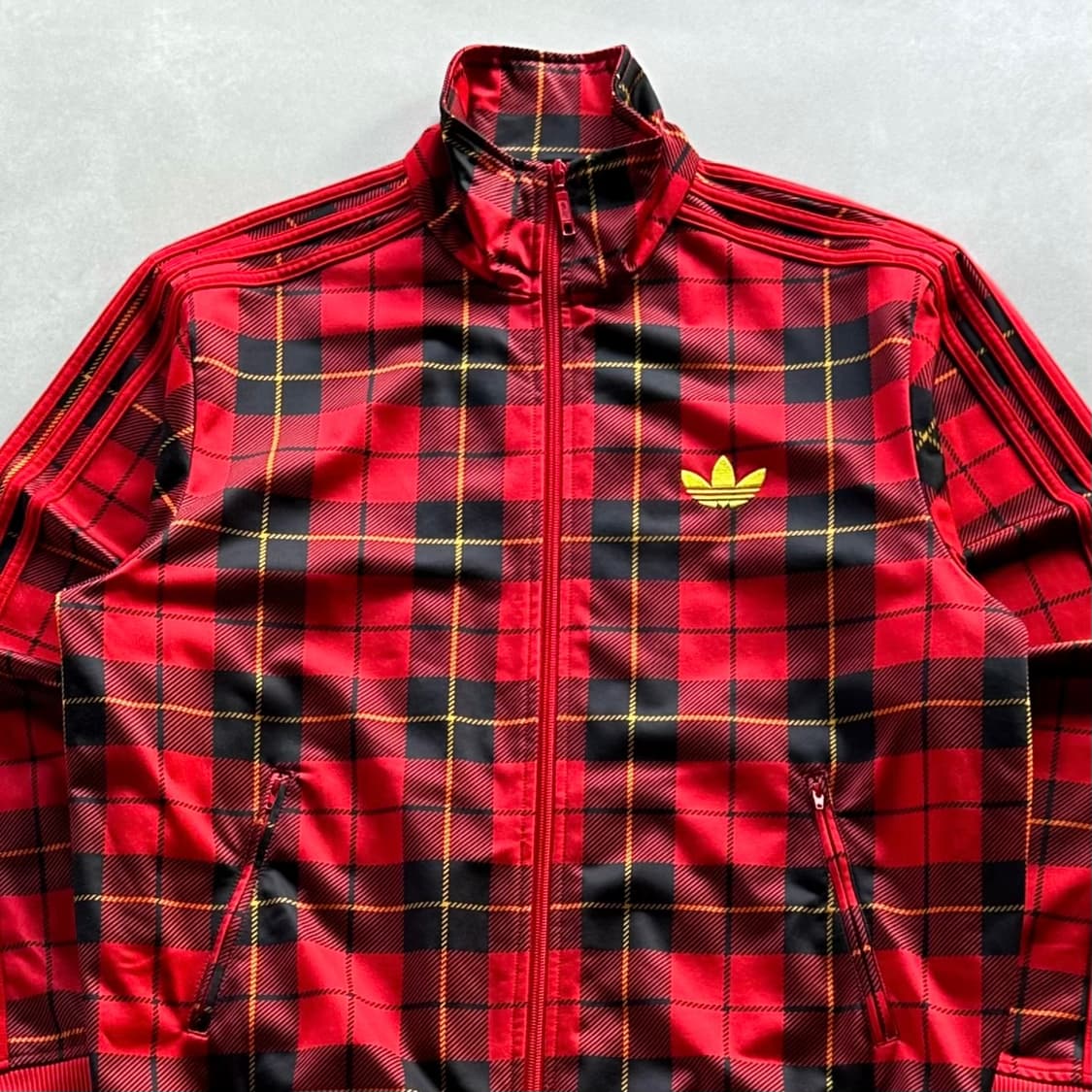 [XL]아디다스 구형 파이어버드 타탄 체크 트랙탑 져지 상품이미지2