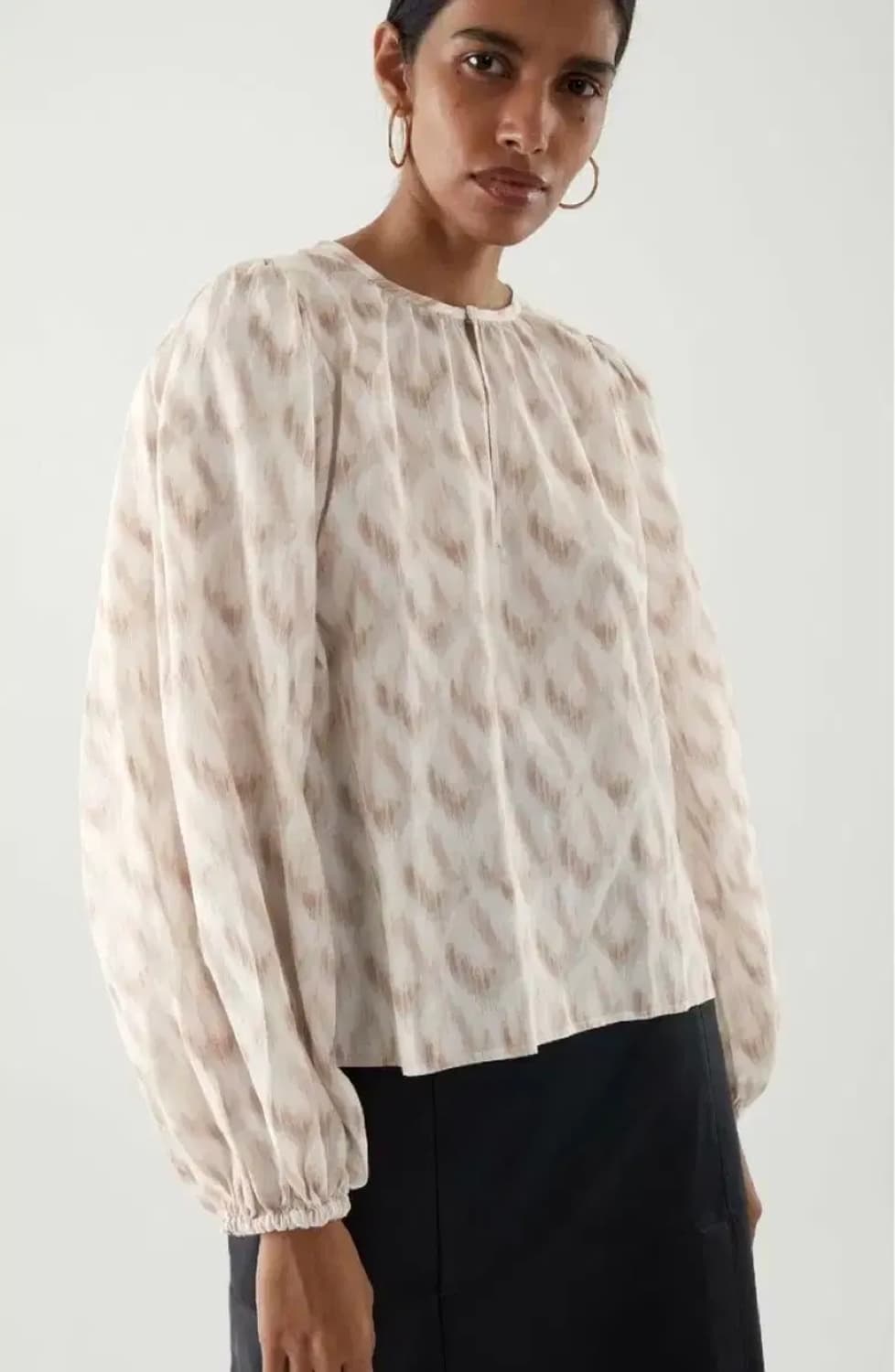 COS 코스 프린티드 벌룬 블라우스[38] 상품이미지1