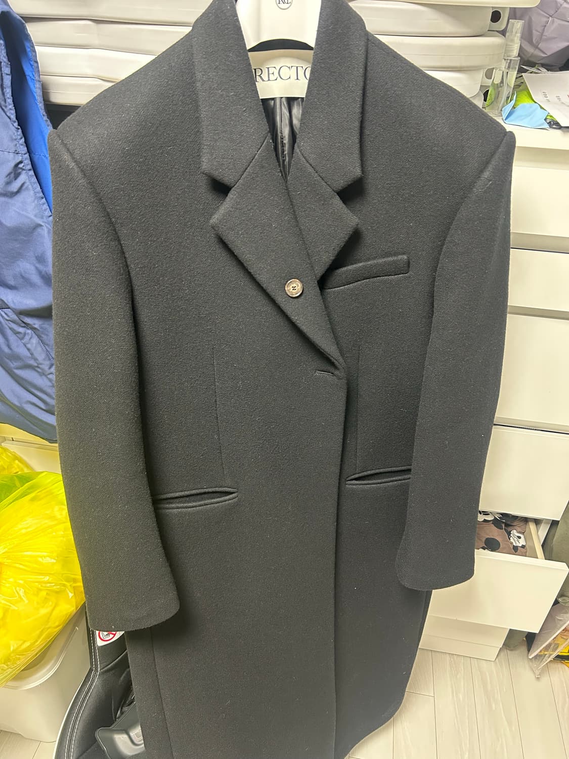 렉토 울 블렌드 코트 블랙L 상품이미지2