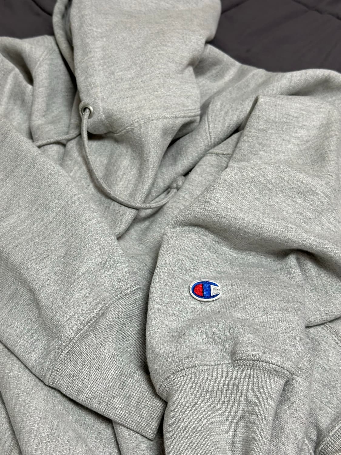 JP 챔피온 리버스위브 블루텍 그레이 후드티 라지 상품이미지4